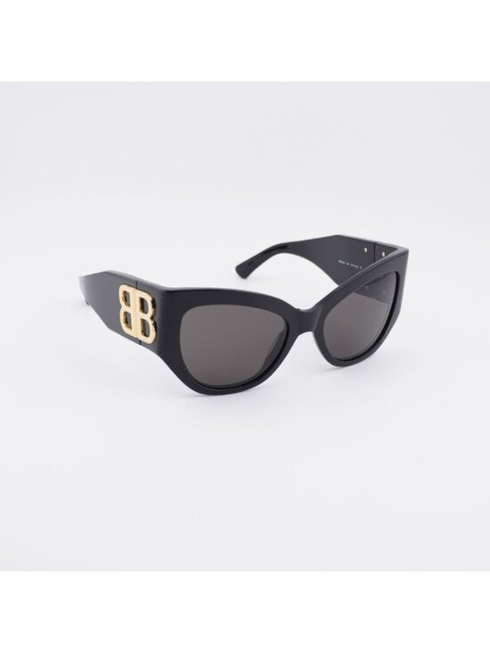 Balenciaga BB0322S 002 Sunglasses Black Butterfly Frame, Grey Lenses main image 6